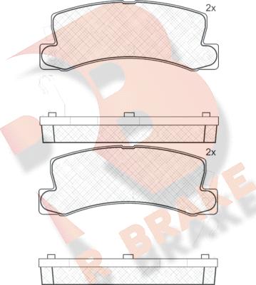 R Brake RB0612 - Brake Pad Set, disc brake www.autospares.lv