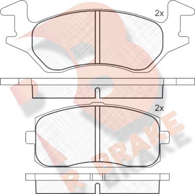 R Brake RB0629 - Brake Pad Set, disc brake www.autospares.lv