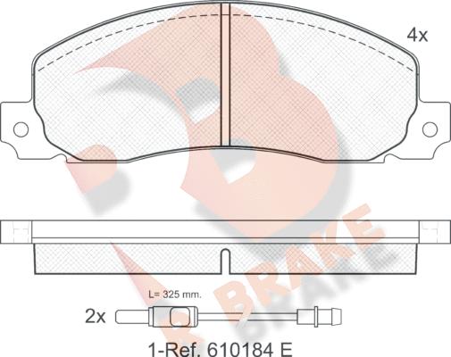 R Brake RB0620 - Bremžu uzliku kompl., Disku bremzes autospares.lv