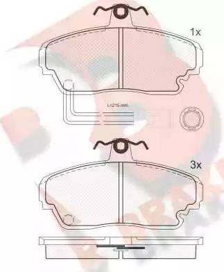 R Brake RB0678 - Bremžu uzliku kompl., Disku bremzes autospares.lv