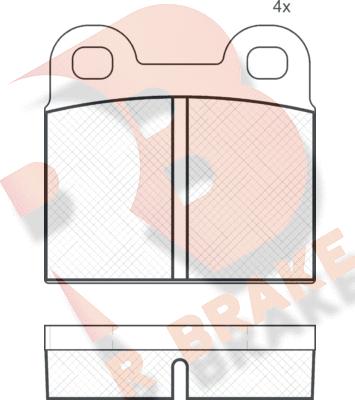 R Brake RB0059 - Brake Pad Set, disc brake www.autospares.lv