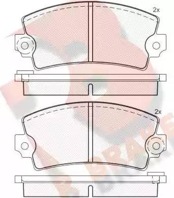 R Brake RB0101 - Bremžu uzliku kompl., Disku bremzes autospares.lv