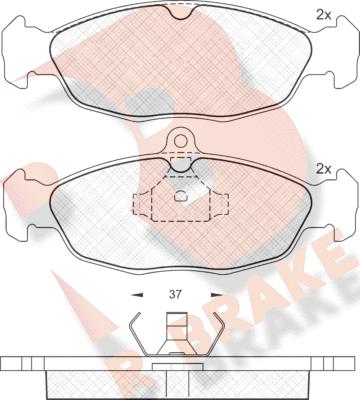 R Brake RB0858 - Brake Pad Set, disc brake www.autospares.lv