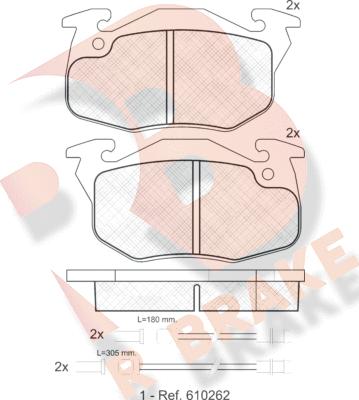 R Brake RB0866 - Bremžu uzliku kompl., Disku bremzes autospares.lv