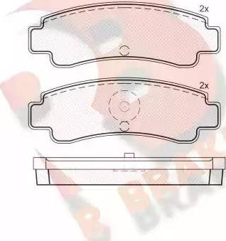 R Brake RB0805 - Тормозные колодки, дисковые, комплект www.autospares.lv