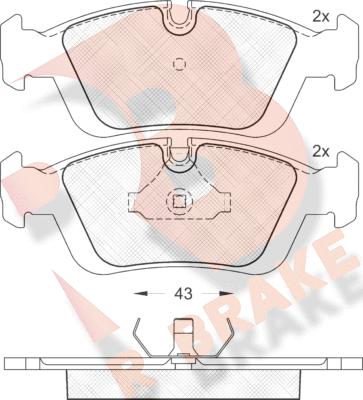 R Brake RB0801 - Brake Pad Set, disc brake www.autospares.lv