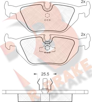 R Brake RB0802 - Brake Pad Set, disc brake www.autospares.lv