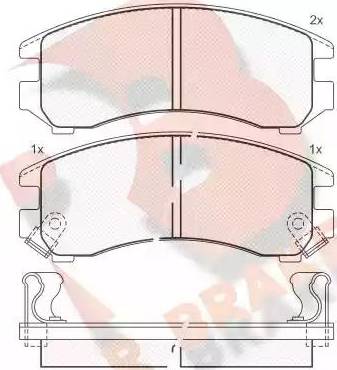 R Brake RB0810 - Bremžu uzliku kompl., Disku bremzes autospares.lv