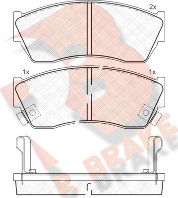 R Brake RB0811 - Brake Pad Set, disc brake www.autospares.lv