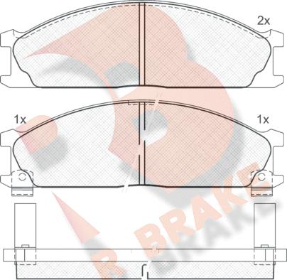 R Brake RB0885 - Bremžu uzliku kompl., Disku bremzes autospares.lv