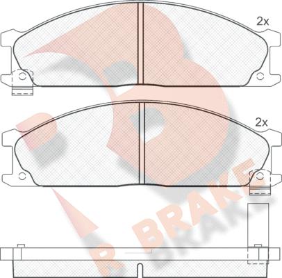 R Brake RB0886 - Brake Pad Set, disc brake www.autospares.lv