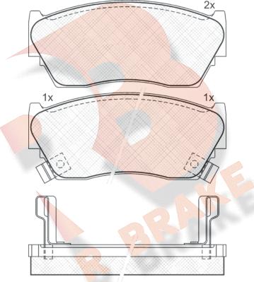 R Brake RB0882 - Bremžu uzliku kompl., Disku bremzes www.autospares.lv