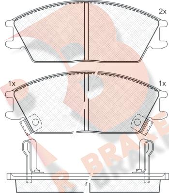 R Brake RB0887 - Bremžu uzliku kompl., Disku bremzes www.autospares.lv