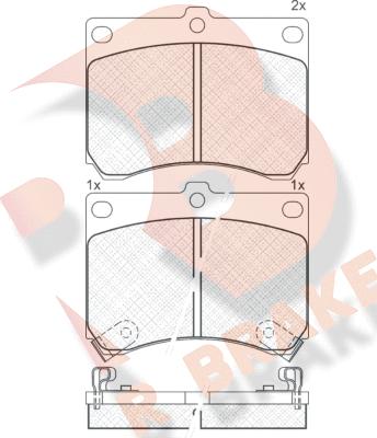 R Brake RB0879 - Bremžu uzliku kompl., Disku bremzes autospares.lv