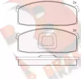 R Brake RB0396 - Brake Pad Set, disc brake www.autospares.lv