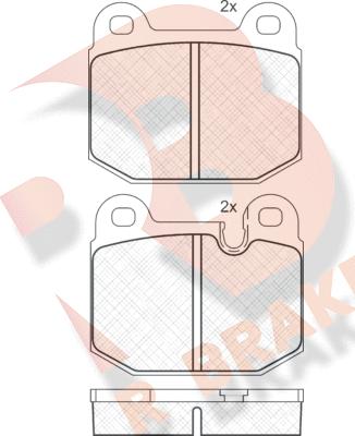 R Brake RB0307 - Brake Pad Set, disc brake www.autospares.lv