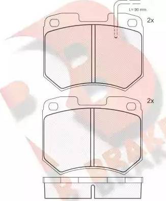 R Brake RB0314 - Bremžu uzliku kompl., Disku bremzes www.autospares.lv