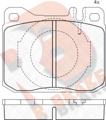 R Brake RB0324 - Bremžu uzliku kompl., Disku bremzes www.autospares.lv