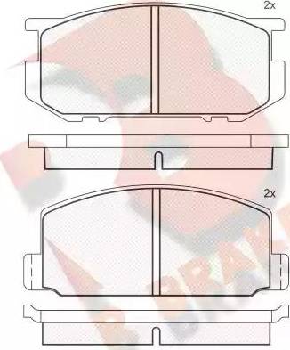 R Brake RB0295 - Bremžu uzliku kompl., Disku bremzes autospares.lv