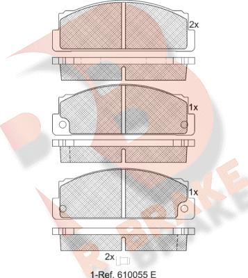 R Brake RB0240 - Тормозные колодки, дисковые, комплект www.autospares.lv