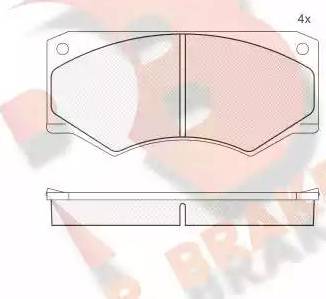 R Brake RB0279 - Bremžu uzliku kompl., Disku bremzes autospares.lv