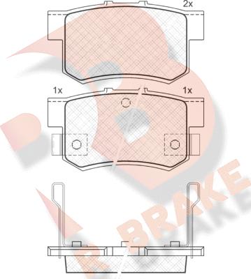 R Brake RB0798 - Brake Pad Set, disc brake www.autospares.lv