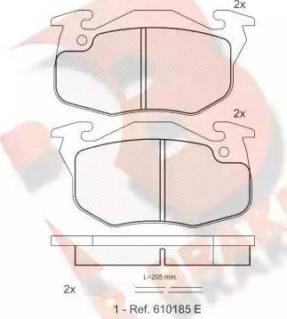 R Brake RB0746 - Bremžu uzliku kompl., Disku bremzes autospares.lv