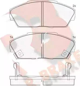 R Brake RB0704 - Bremžu uzliku kompl., Disku bremzes autospares.lv