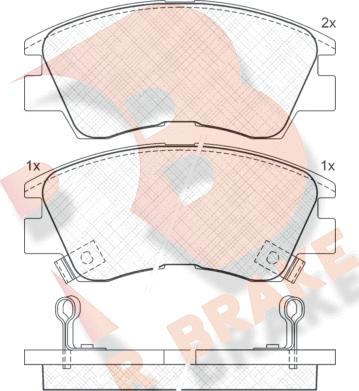 R Brake RB0701 - Bremžu uzliku kompl., Disku bremzes autospares.lv