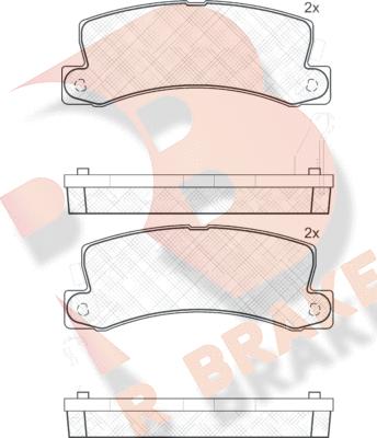 R Brake RB0734 - Brake Pad Set, disc brake www.autospares.lv