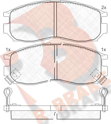 R Brake RB0771 - Тормозные колодки, дисковые, комплект www.autospares.lv