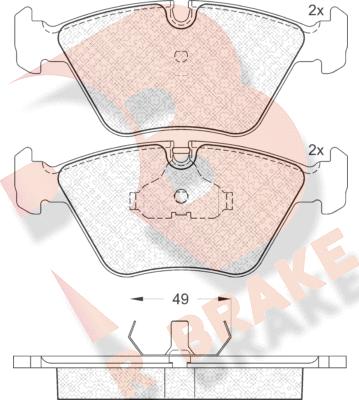 R Brake RB0773 - Тормозные колодки, дисковые, комплект www.autospares.lv