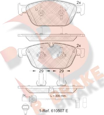 R Brake RB1994 - Bremžu uzliku kompl., Disku bremzes www.autospares.lv