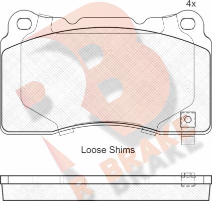 R Brake RB1990 - Bremžu uzliku kompl., Disku bremzes autospares.lv