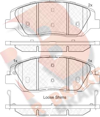 R Brake RB1997 - Bremžu uzliku kompl., Disku bremzes autospares.lv