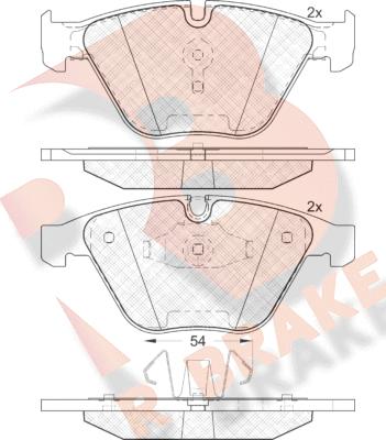 R Brake RB1940 - Bremžu uzliku kompl., Disku bremzes www.autospares.lv