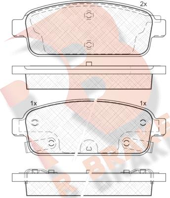 R Brake RB1943 - Bremžu uzliku kompl., Disku bremzes www.autospares.lv