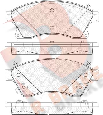 R Brake RB1942 - Bremžu uzliku kompl., Disku bremzes autospares.lv