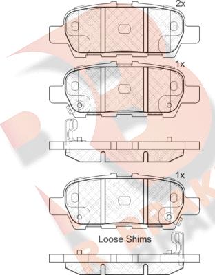 R Brake RB1901-203 - Bremžu uzliku kompl., Disku bremzes autospares.lv