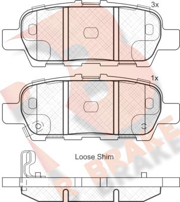 R Brake RB1901 - Brake Pad Set, disc brake www.autospares.lv