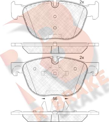 R Brake RB1919 - Bremžu uzliku kompl., Disku bremzes www.autospares.lv