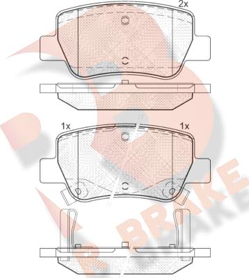 R Brake RB1916 - Bremžu uzliku kompl., Disku bremzes autospares.lv