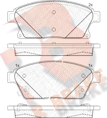 R Brake RB1939 - Bremžu uzliku kompl., Disku bremzes autospares.lv