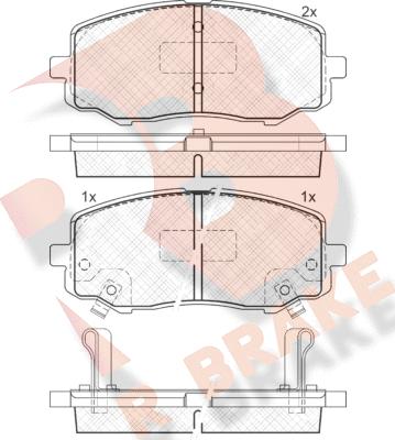 R Brake RB1937 - Тормозные колодки, дисковые, комплект www.autospares.lv