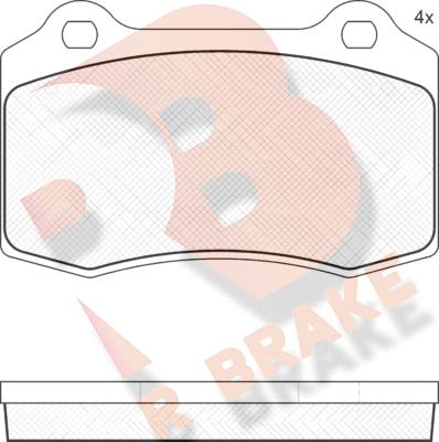 R Brake RB1447 - Тормозные колодки, дисковые, комплект www.autospares.lv