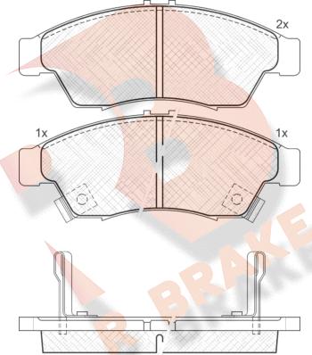 R Brake RB1453 - Тормозные колодки, дисковые, комплект www.autospares.lv