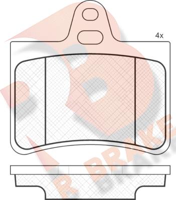 R Brake RB1407 - Bremžu uzliku kompl., Disku bremzes autospares.lv