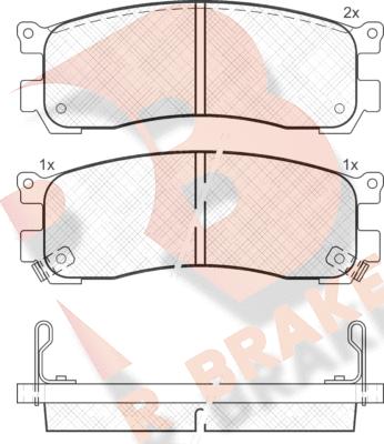 R Brake RB1418 - Bremžu uzliku kompl., Disku bremzes autospares.lv