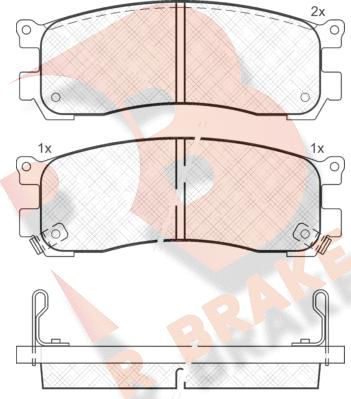 R Brake RB1417 - Bremžu uzliku kompl., Disku bremzes autospares.lv