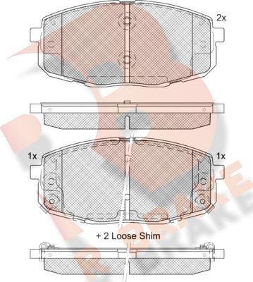 R Brake RB1540-207 - Тормозные колодки, дисковые, комплект www.autospares.lv